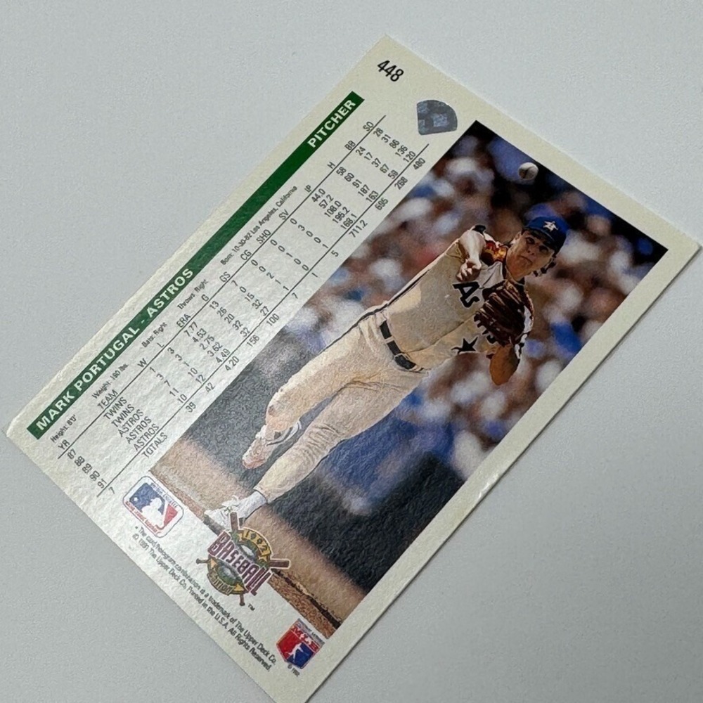 1992 Upper Deck Mark Portugal Astros Baseball Card - Picture 12 of 14